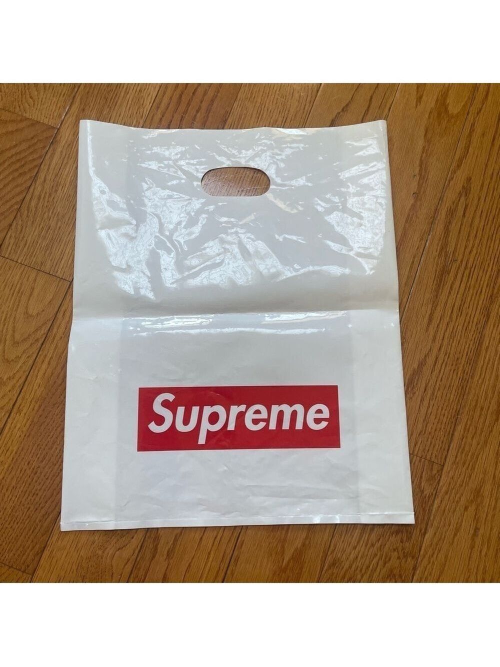 Supreme Box Logo Plastic Shopping Bag 16x13, Authentic. Thick, White, & SUPREME